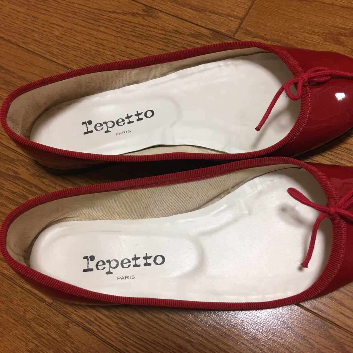 レペット repetto バレエシューズ 36.5 レッド 赤 バレリーナシューズ バレエ バレリーナ パテント レザー 革 シンデレラ サンドリヨン_画像5