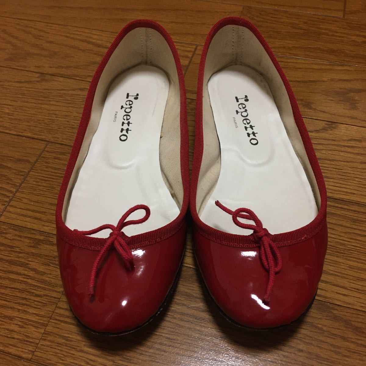 レペット repetto バレエシューズ 36.5 レッド 赤 バレリーナシューズ バレエ バレリーナ パテント レザー 革 シンデレラ サンドリヨン_画像6