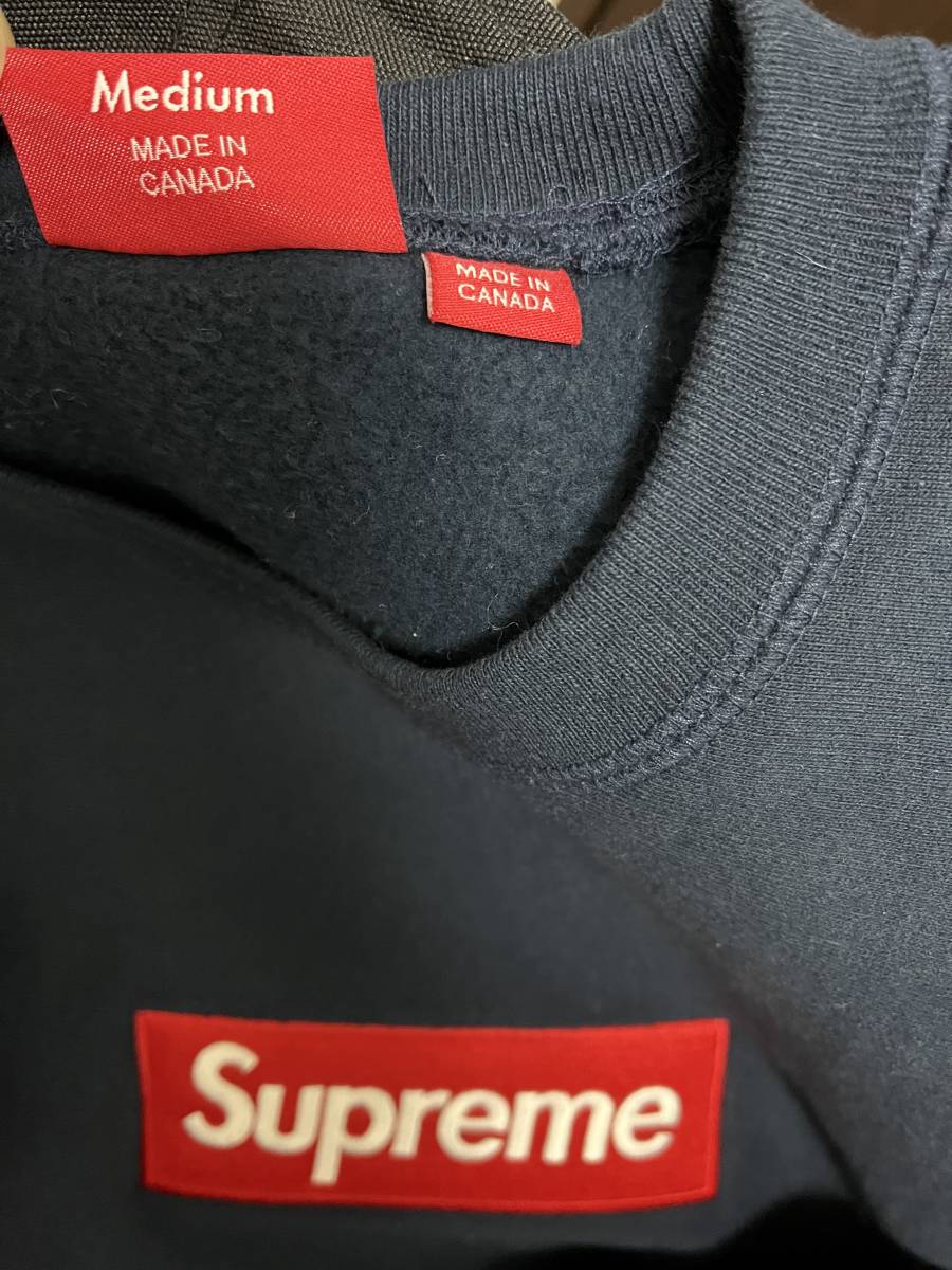 ☆Supreme BOX LOGO CREWNECK サイズ M ネイビー 赤ボックス☆ 商品