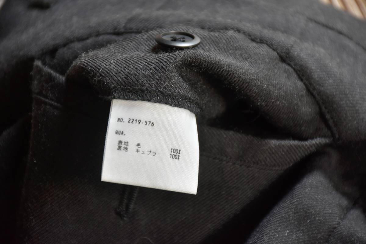 希少 日本製 LAD MUSICIAN ラッドミュージシャン 2TUCK TAPERED WIDE WOOL GABARDINE INKJET FLOWER ウール 2219-576 スラックス パンツ 42_画像8