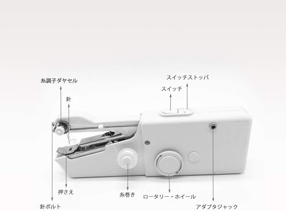 [ не использовался товар ] compact рука швейная машина с одной стороны .... на батарейках белый 