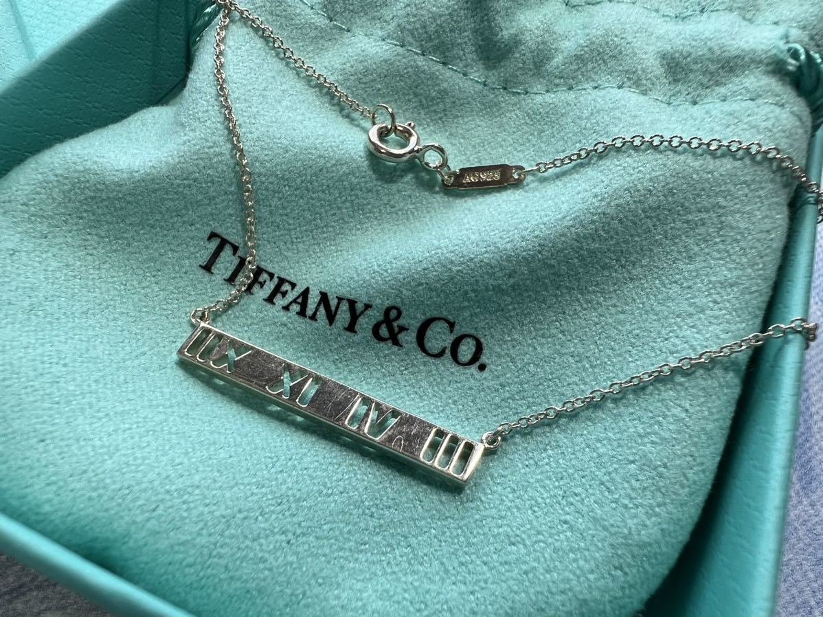 ●未使用/少し難あり●TIFFANY ティファニー オープン アトラス バー サイド ネックレス ペンダント mercismith2brand ag/sv/silver_画像2