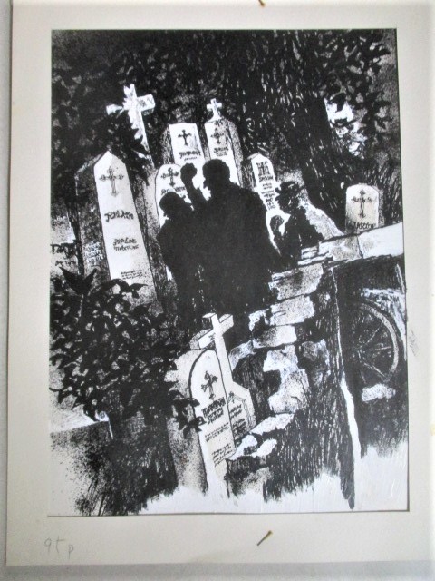 直筆画】赤坂三好(ヒッチコック劇場・幽霊はお人よし)直筆挿絵 直筆画】赤坂三好(ヒッチコック劇場・幽霊はお人よし)直筆挿絵
