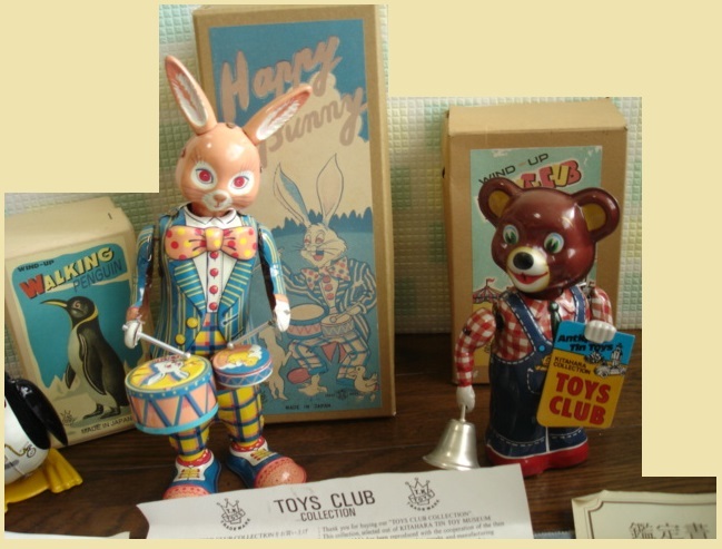 ブリキ ゼンマイ TOYS CLUB トイズクラブ ペンギン ハッピーバニー