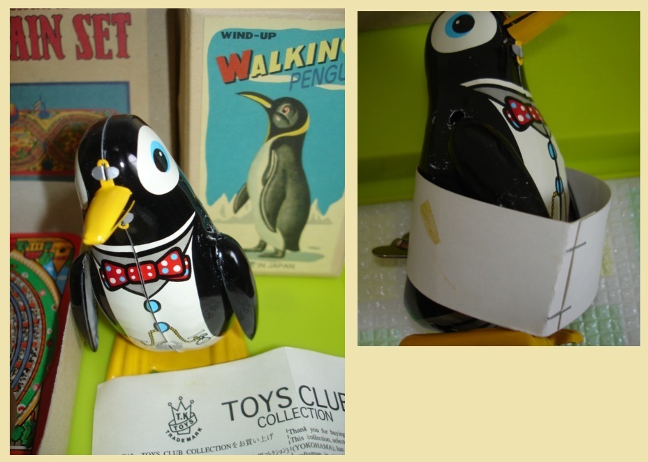 ブリキ ゼンマイ TOYS CLUB トイズクラブ ペンギン ハッピーバニー