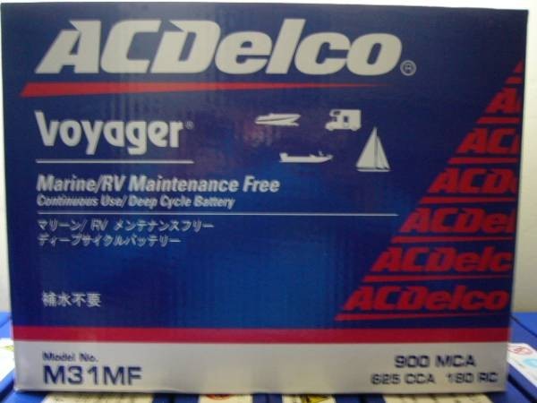 ◆1個送料込15，000円～ ACデルコ ディープサイクル バッテリー M31MF ボイジャー