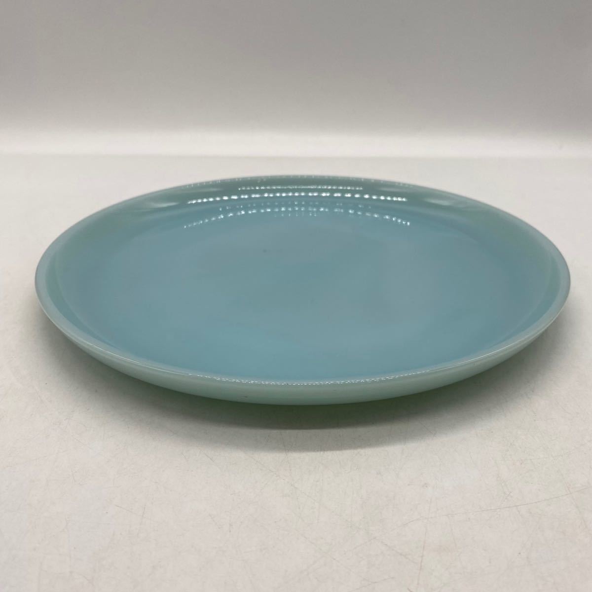 50s Vinterge FIRE KING TURQUOISE BLUE 50 годы средний период Vintage Fire King бирюзовый голубой 10 дюймовый plate G1535