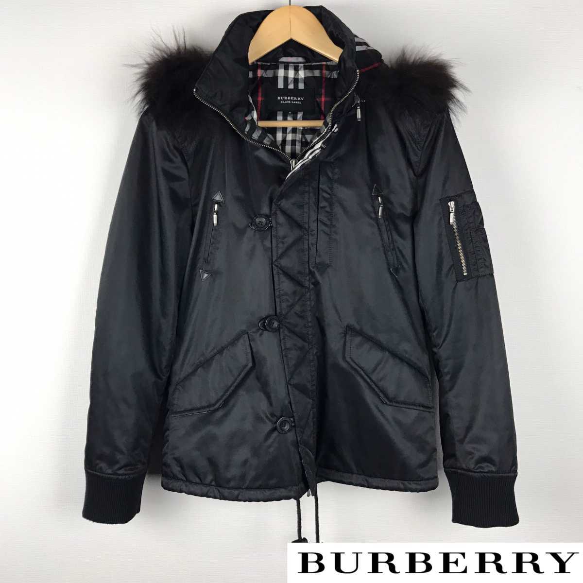 極美品 BURBERRY BLACK LABEL 中わたジャケット ブラック サイズM 返品可能 送料無料