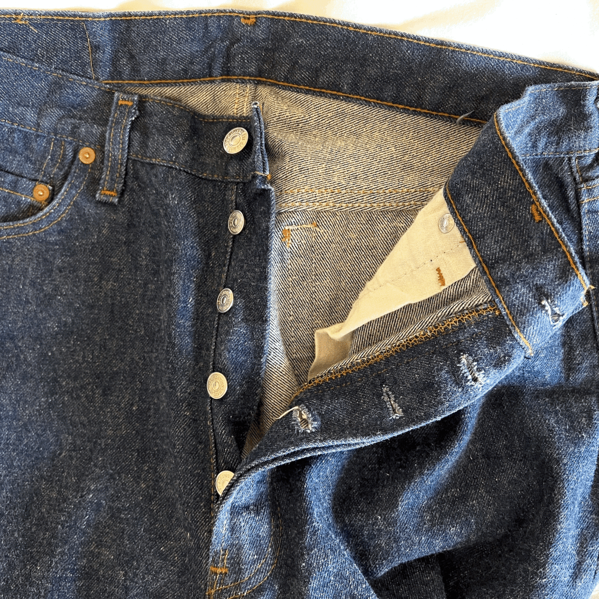 米国製 ハチマル 80s オリジナル Levi's 501 W36(W33) 濃紺 美品 CARE