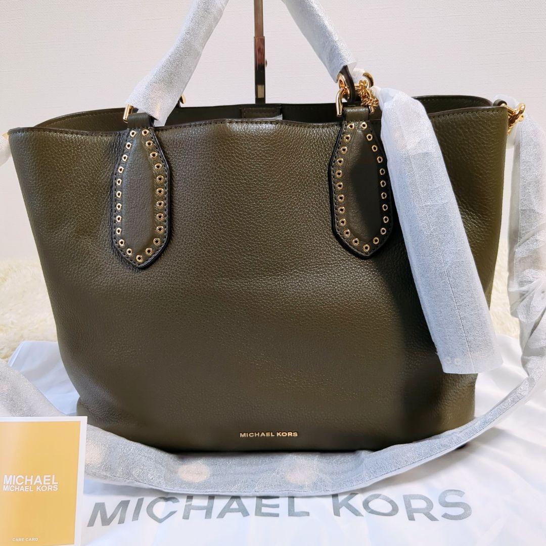 未使用タグ付 MICHAEL KORS マイケルコース ブルックリンラージレザー