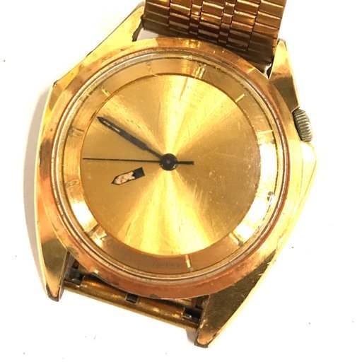 ゾディアック 自動巻き オートマチック 腕時計 メンズ 不動品 ジャンク品 ゴールドカラー 小物 ZODIAC QT144-78