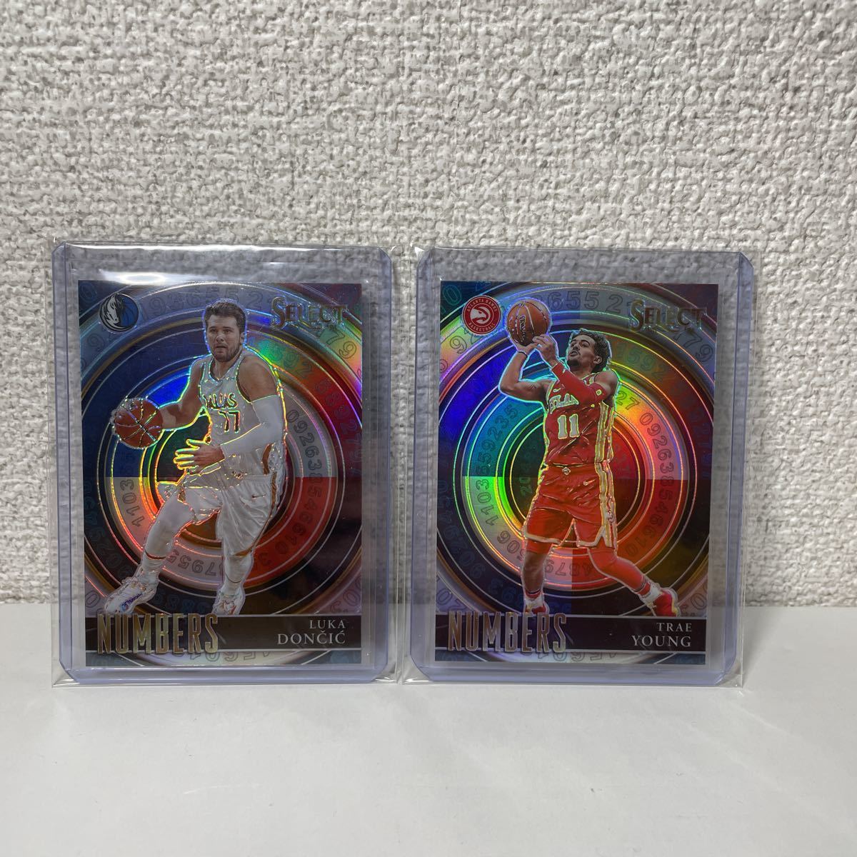 Luka Doncic & Trae Young Numbers Silver Prizm 2020-21 Panini NBA Select_画像1
