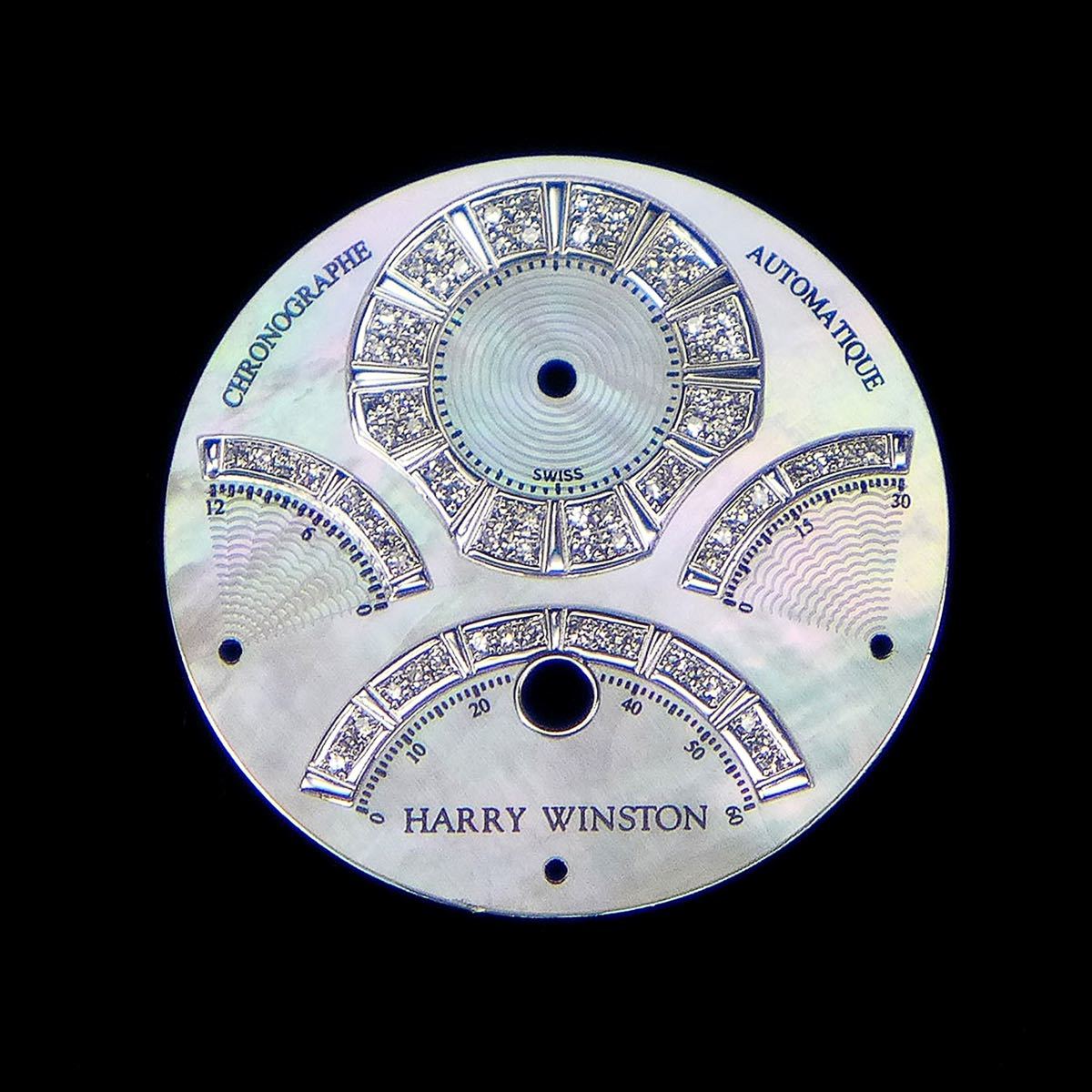 Harry Winston オーシャントリレトロ WG シェル文字盤 400/MCRA44W ダイヤモンド 44mm 超美品