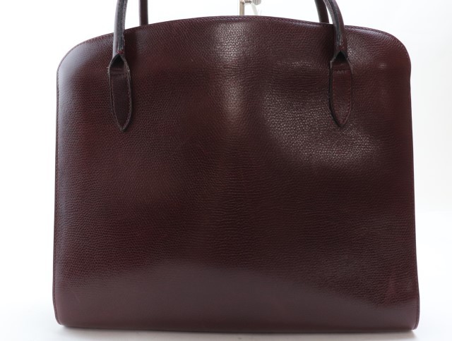 l149 デルヴォー ハンドバッグ DELVAUX レザー製 レディース ボルドー