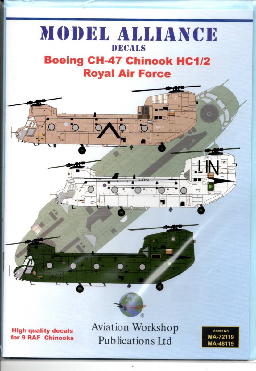 1/72　Model Alliance Decal モデルアライアンスデカール　ML72119 　Boeing CH-47 Chinook HC.2 RAF_画像1