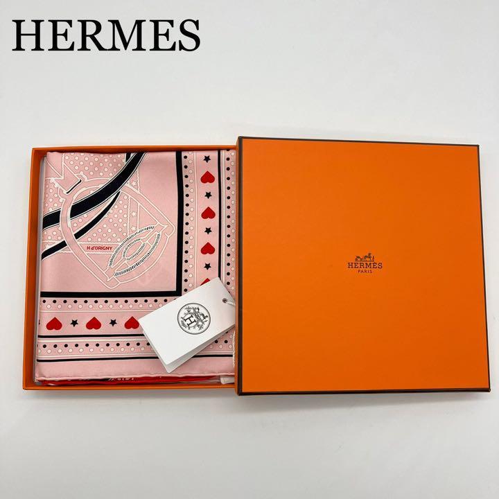 【定番】エルメス ピンク ハート カレ70 Grand Manege スカーフ