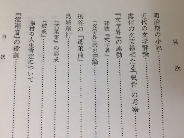 ●P108●近代日本文学の研究●榊原美文●雑誌文学界北村透谷蓬莱曲島崎藤村若菜集破戒海潮音長者星岩野泡鳴私の個人主義或る女●即決_画像3