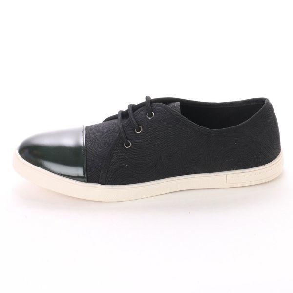  outlet men's casual shoes 25.5cm green / black low cut race up gentleman wide width 3E EEE 13002