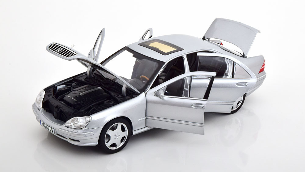 norev 1/18 Mercedes Benz S55 AMG W220 2000 silver Mercedes Benz Norev 