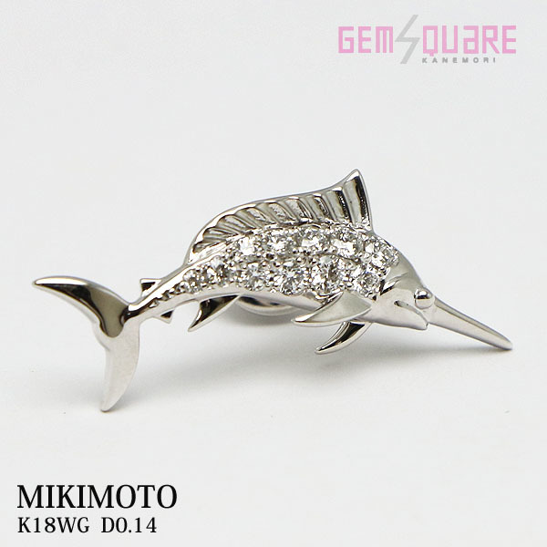 値下げ交渉可】MIKIMOTO ミキモト カジキマグロ 片耳用 ダイヤピアス