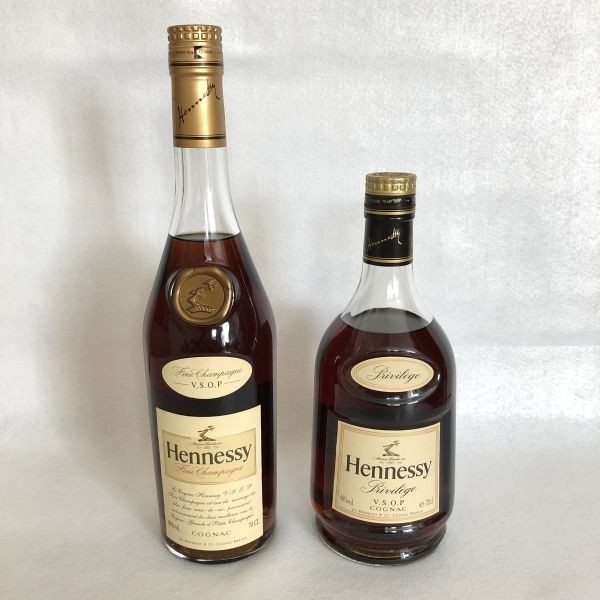 KT0100 【未開栓】 Hennessy ヘネシー 2本セット / 700ｍl 40％ / V.S.O.P / Fine Champagne / Privilege / コニャック ブランデー 古酒