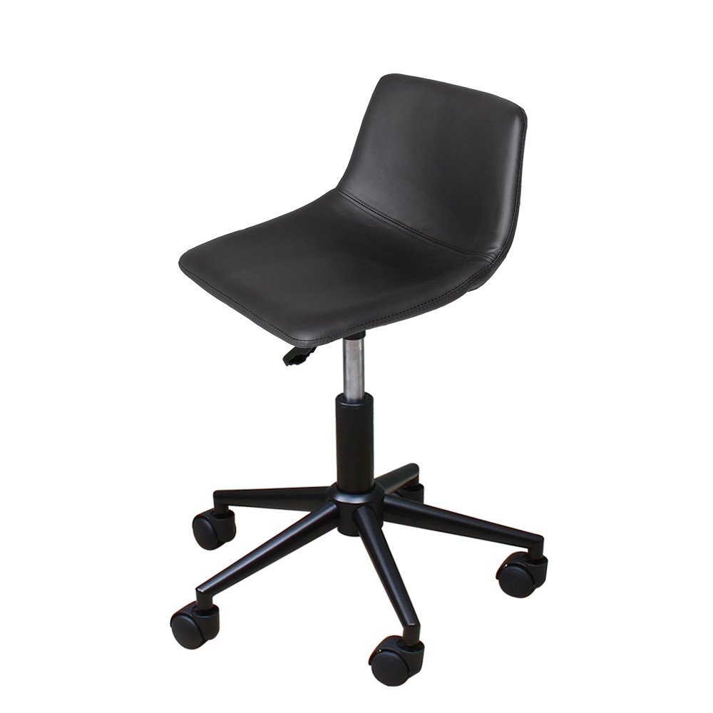 【新品】 デスクチェア キャスター付 黒脚タイプ WY-864C-BK ブラック 家具 椅子 回転 昇降式 チェア 0