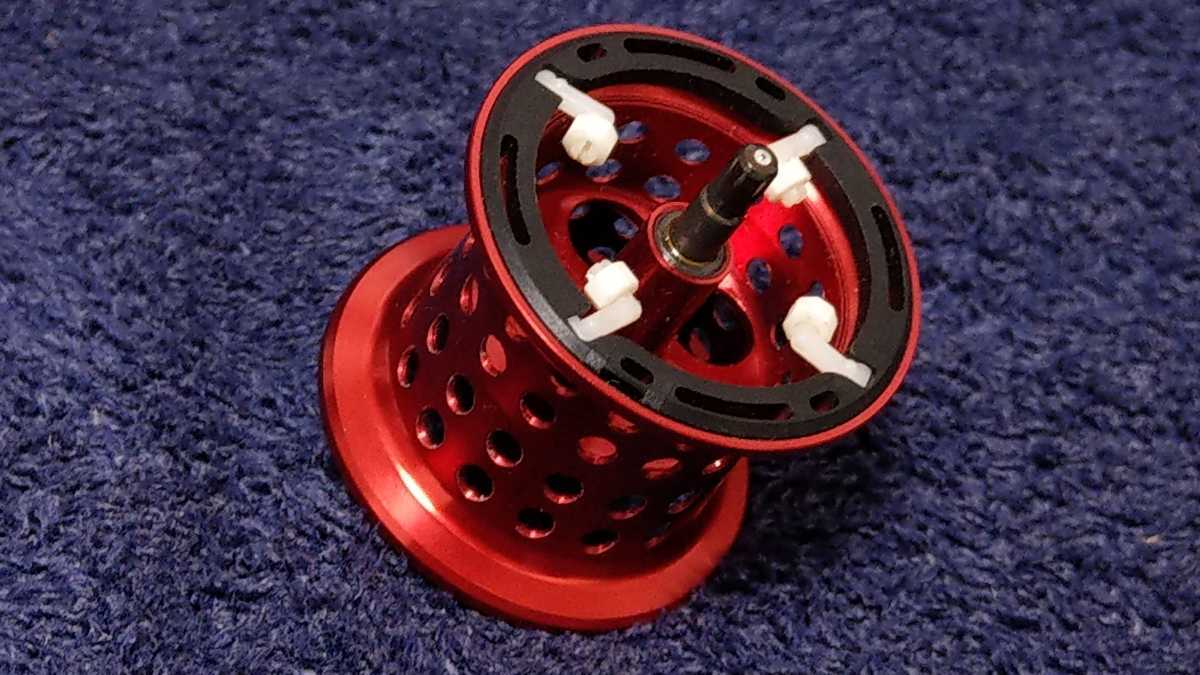 ★Abu works カスタム 希少★アブガルシア ABU REVO レボ ALT HS 右ハンドル アルミギア ヘッジホッグ レッド 赤 カラーパーツ★送料無料★