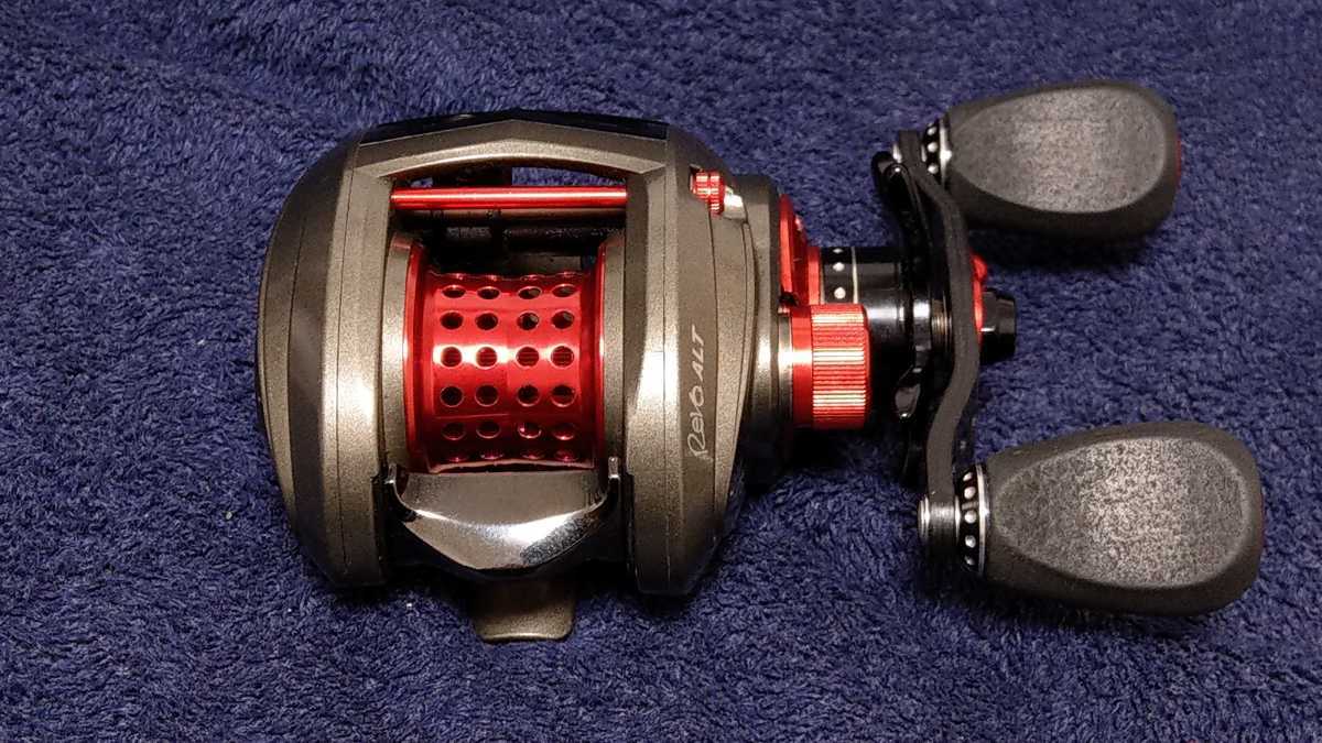 ★Abu works カスタム 希少★アブガルシア ABU REVO レボ ALT HS 右ハンドル アルミギア ヘッジホッグ レッド 赤 カラーパーツ★送料無料★