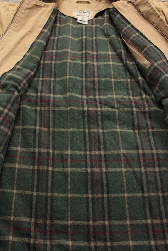 ☆L.L.BEAN ハンティングJKT The British Millerain Fabric ウールライナー付き プリマロフト ベージュ 表M_画像7