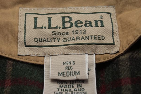☆L.L.BEAN ハンティングJKT The British Millerain Fabric ウールライナー付き プリマロフト ベージュ 表M_画像3
