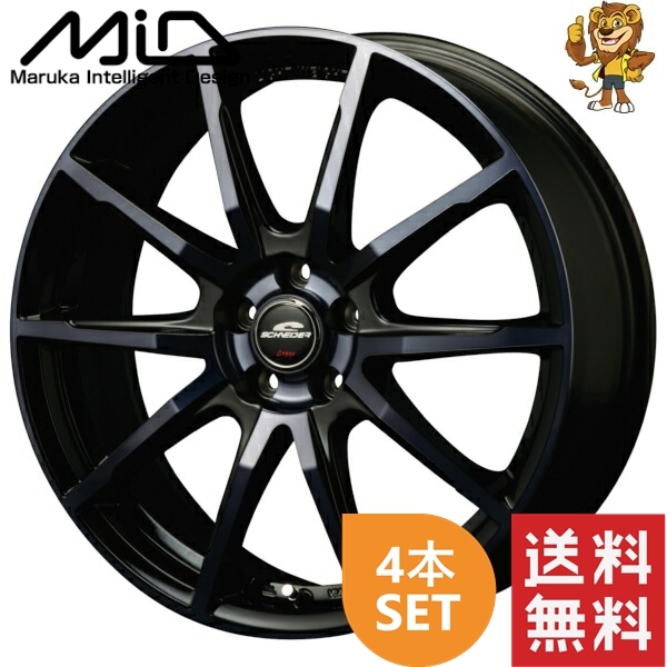 ホイール4本セット MID SCHNEDER DR-01 (BP+DBL) 17インチ 7.0J PCD:100/5H インセット:48 シュナイダー DR-01_画像1