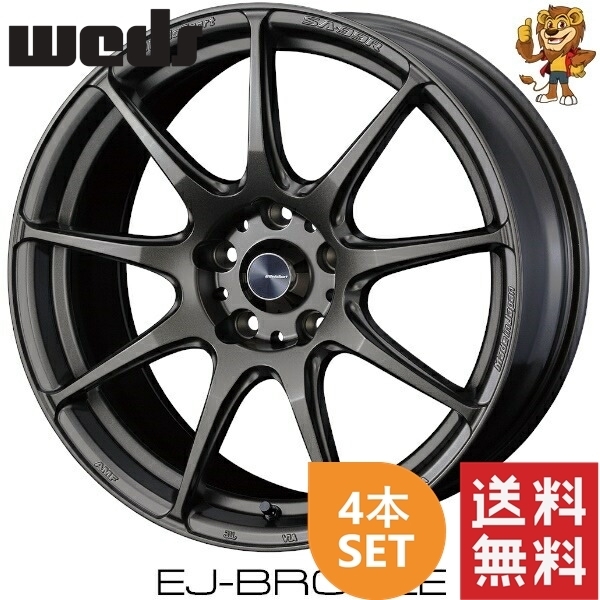 ホイール4本セット weds WEDSSPORT SA99R (EJ-BRO) 18インチ 9.5J PCD100/5H インセット:45 ウェッズスポーツ SA99R 【法人宛て発送限定】_画像1