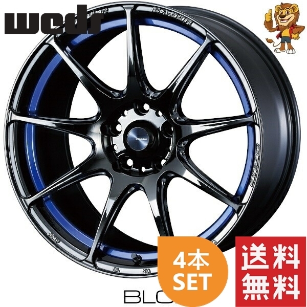 ホイール4本セット weds WEDSSPORT SA99R (BLC2) 18インチ 7.5J PCD100/5H インセット:45 ウェッズスポーツ SA99R 【法人宛て発送限定】_画像1