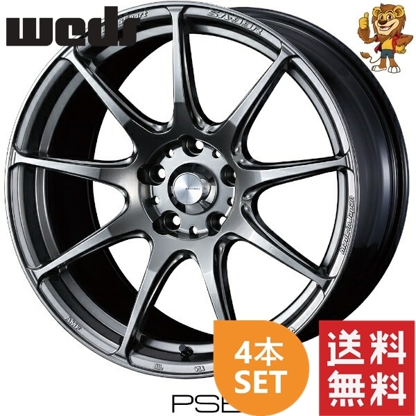 ホイール4本セット weds WEDSSPORT SA99R (PSB) 18インチ 9.5J PCD100/5H インセット:45 ウェッズスポーツ SA99R 【法人宛て発送限定】_画像1