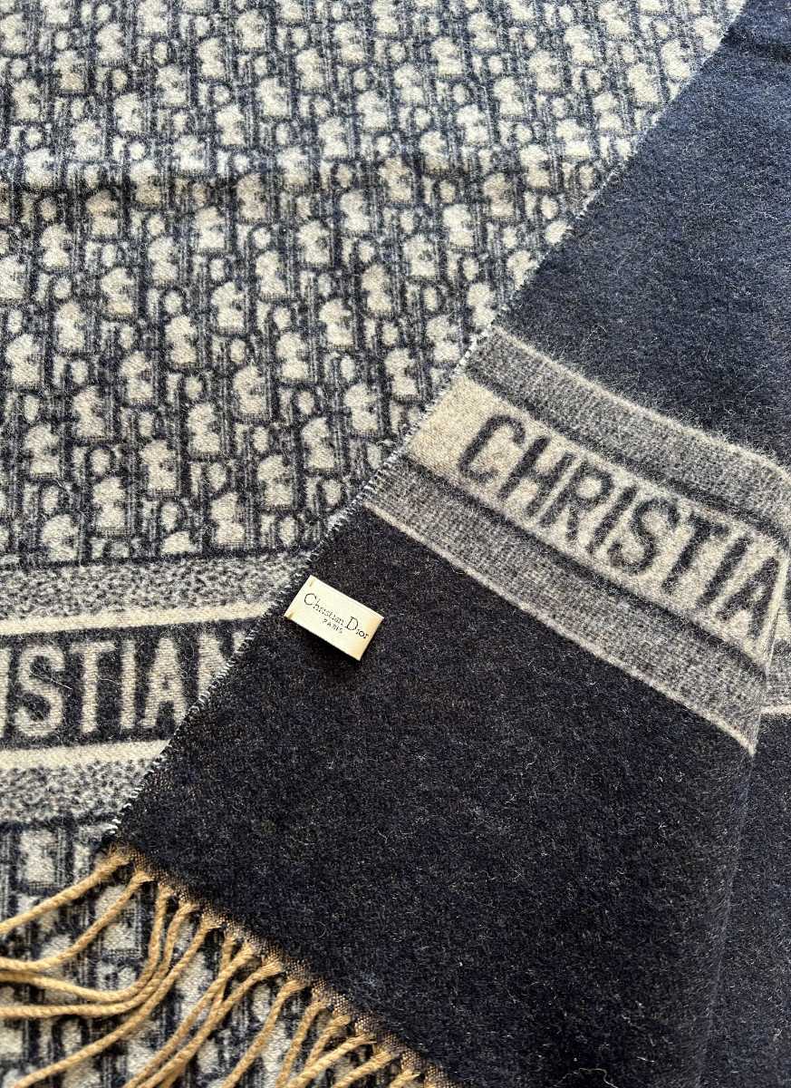 Christian Dior クリスチャン ブランケット ひざ掛け 毛布 未使用_画像3