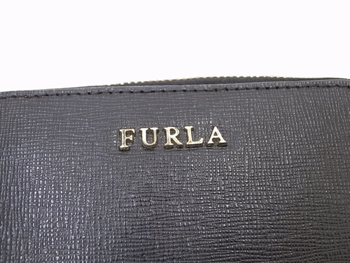 【FURLA】フルラ ラウンド ファスナー コインケース キーケース ミニ 財布 黒_画像7