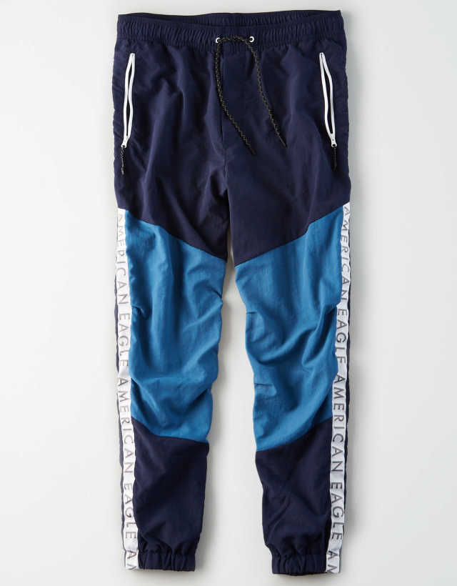 * free shipping * large size American Eagle nylon jogger pants ( navy )[US size /XXXL]