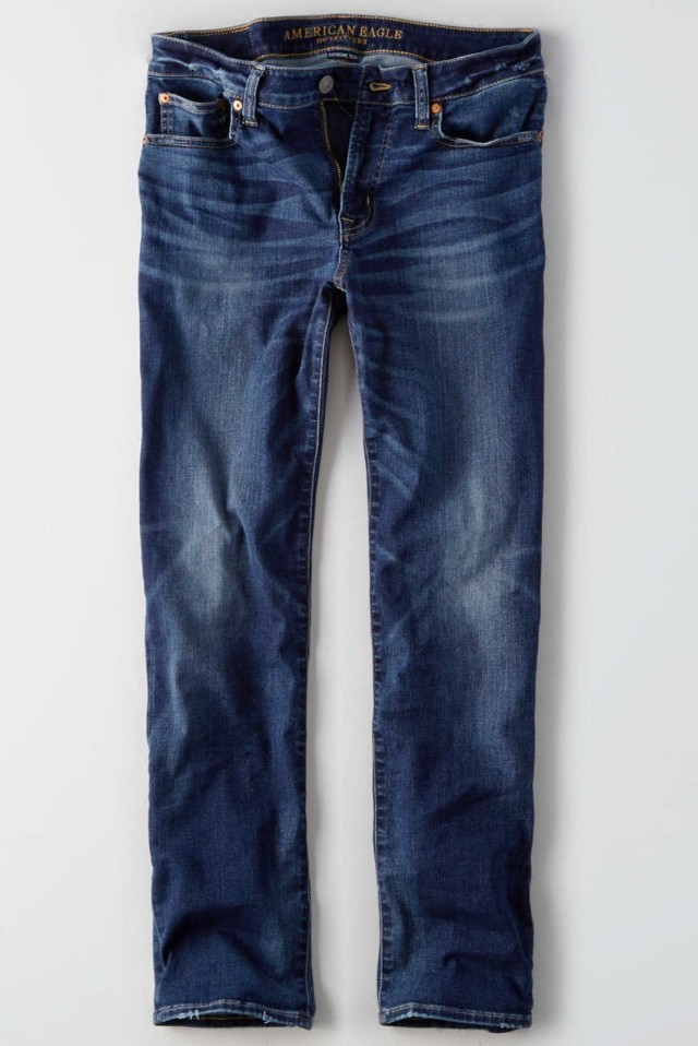 ●送料無料●大きいサイズ　American Eagle　 NE(X)T LEVELストレートジーンズ（Authentic Dark Indigo）【W44インチL32インチ】