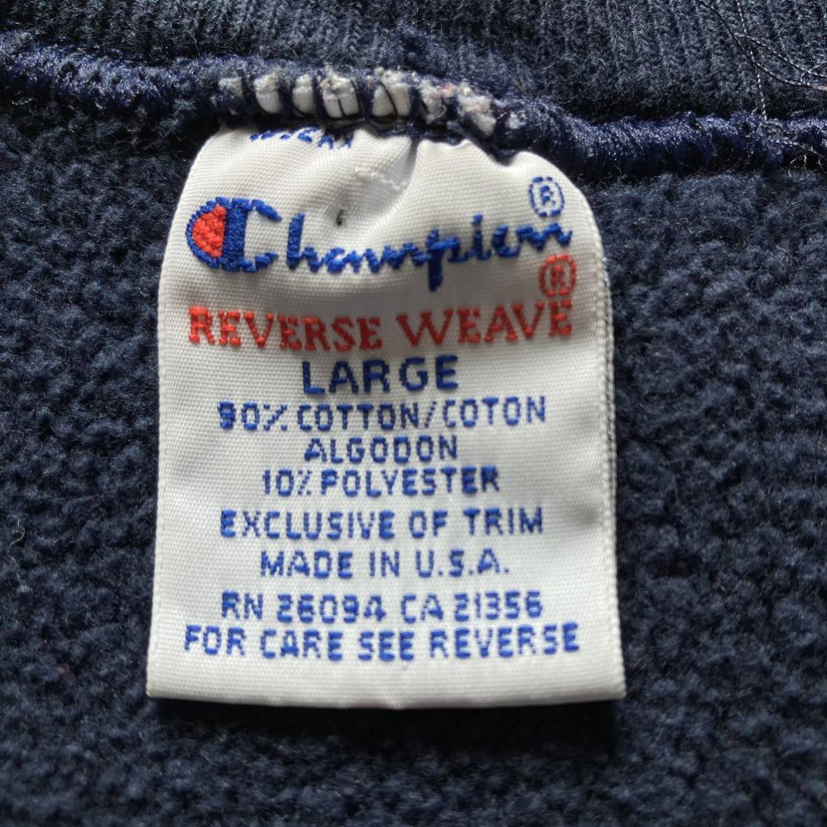 美品 良デザイン 希少 好配色 90's チャンピオン champion reverse weave リバースウィーブ アメリカ製 ビンテージ スウェット Lサイズ_画像8