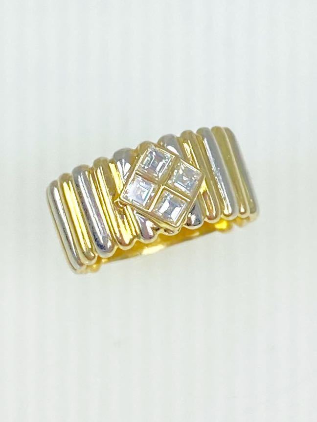 ☆LEONARD　レオナード　ダイヤモンド　指輪　ホワイト　K18　750　リング　イエロー　ゴールド　金