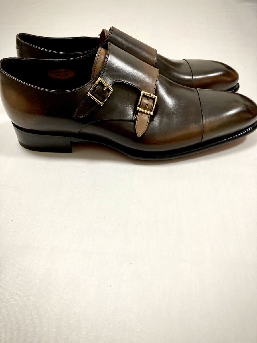 100%新品お得 美品!定価12万円以上Santoni ダブルモンク 8 ワイズF