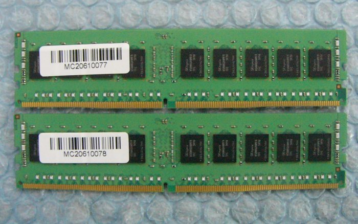 ng12 288pin DDR4 PC4-2133P-RC0 8GB Registered hynix 2 sheets total 16GB