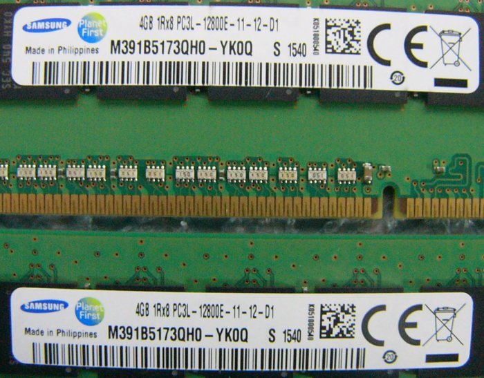 nz12 240pin DDR3 1600 PC3L-12800E 4GB ECC SAMSUNG 2枚 合計8GB_画像2