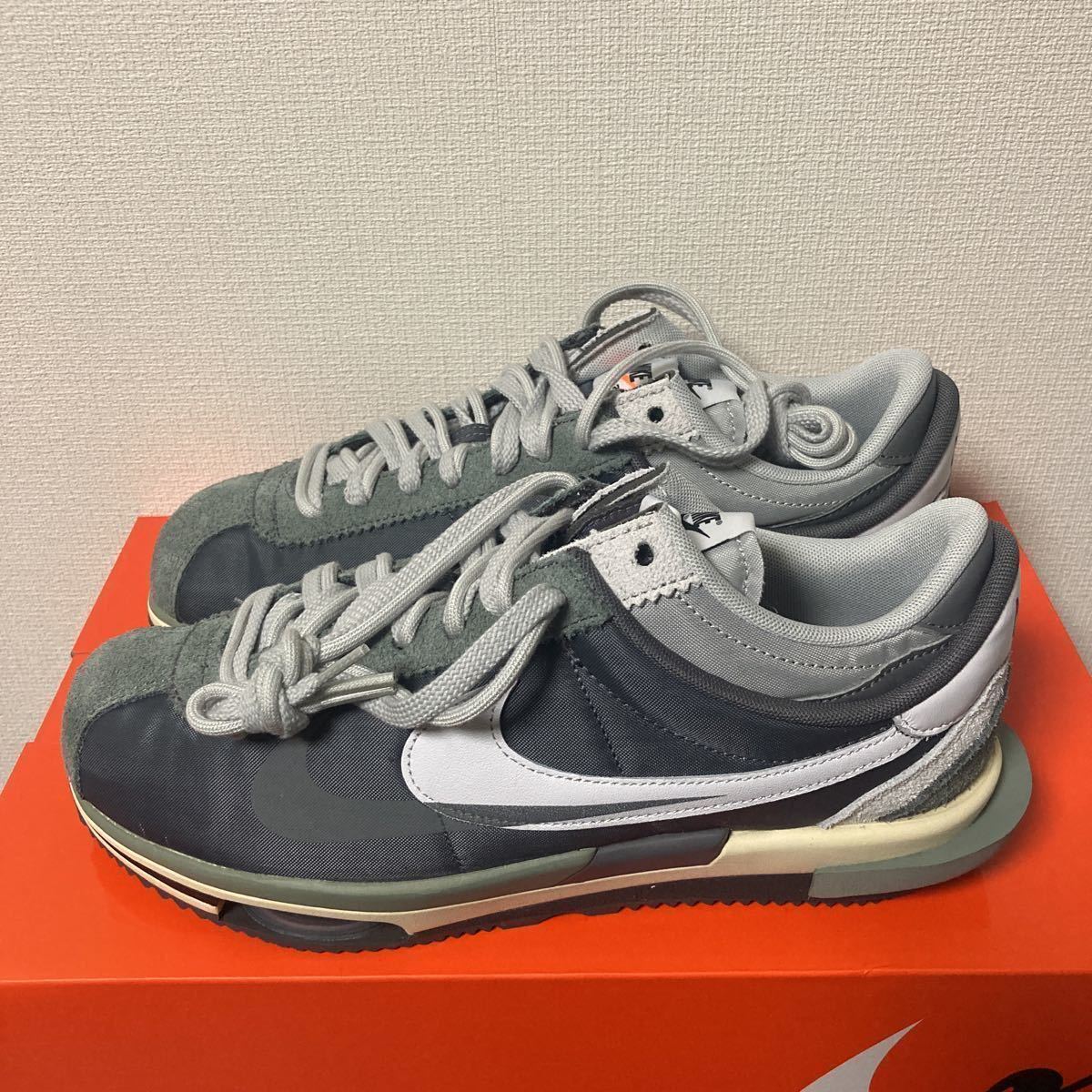 1円〜 sacai×Nike Zoom Cortez Iron Grey サカイ ナイキ ズーム ...