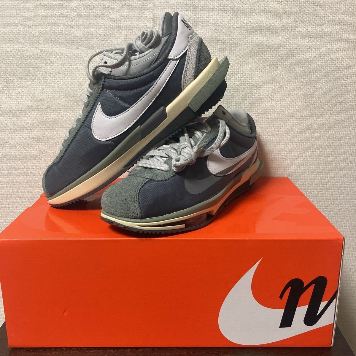 1円〜 sacai×Nike Zoom Cortez Iron Grey サカイ ナイキ ズーム ...