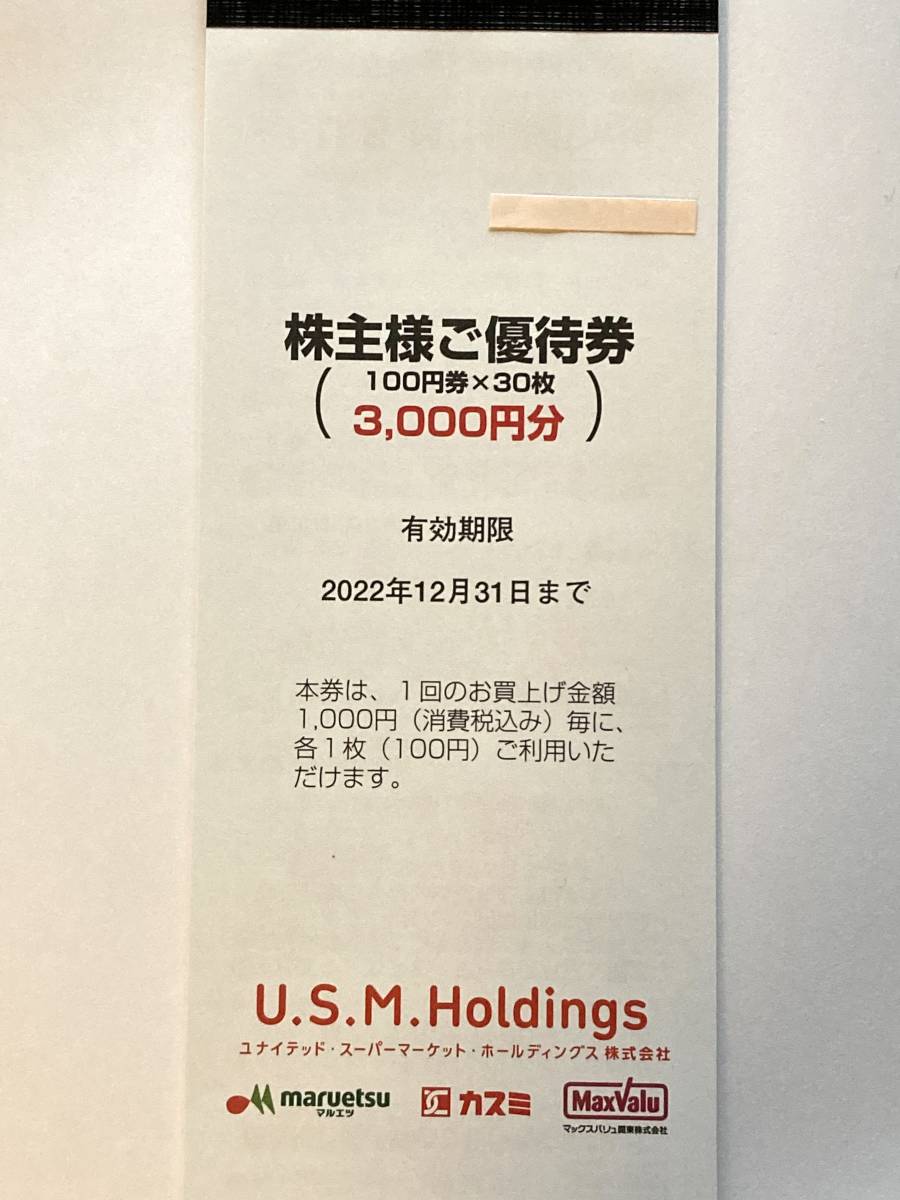 高評価なギフト USM ホールディングスマルエツ株主優待 3000円分 期限 12月末 sdspanama.com