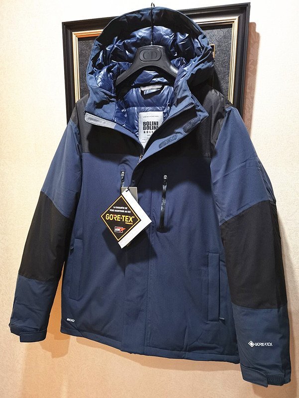 最上級プレミアムダウン※定価16万◆イタリア・ミラノ発*BOLINI*GORE-TEX/ゴアテックス・超防水/防風・極地防寒ダウンジャケットXL・紺_画像5