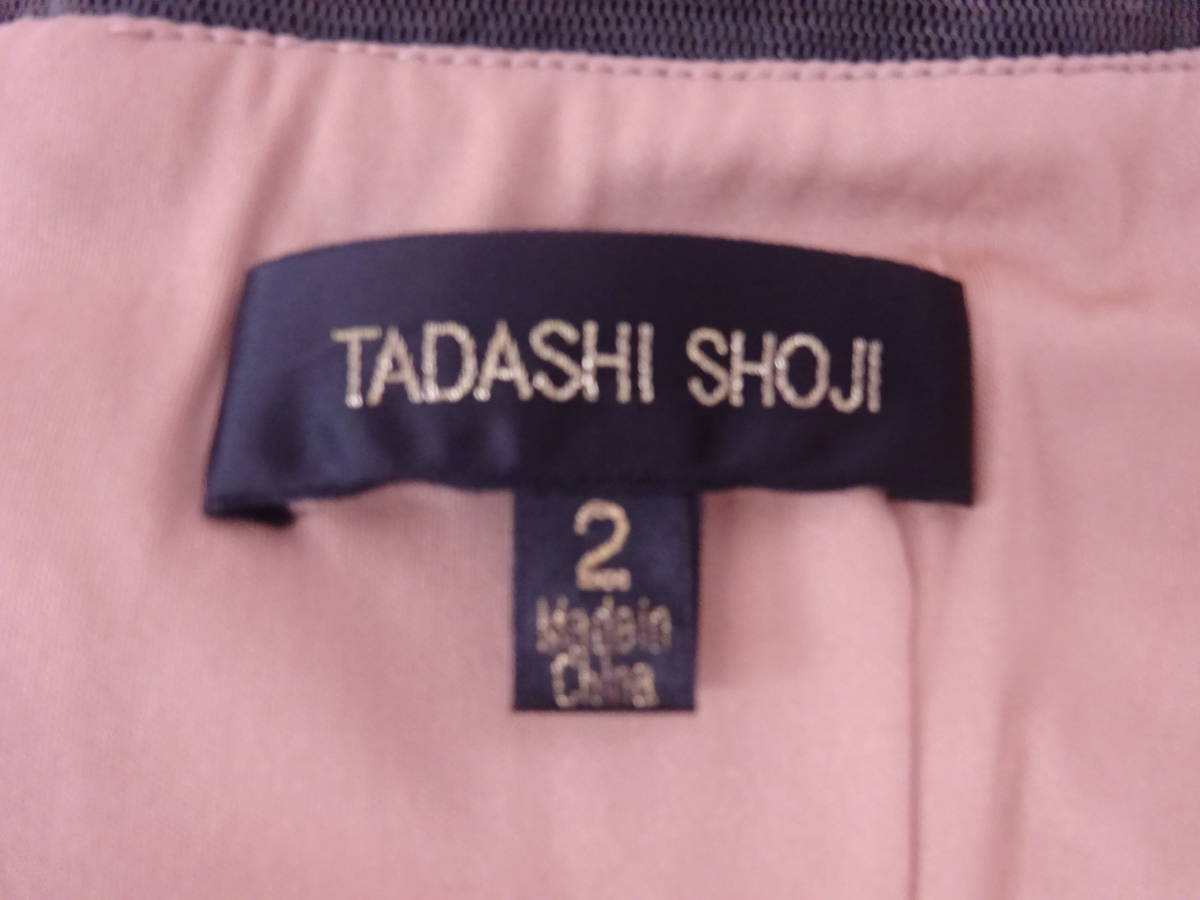 TADASHI SHOJI 　タダシショージ　　フラワーレース&プリーツ　ワンピース 　　ブラック　2　新品未使用品_画像10