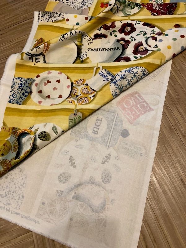 布2メートル　Emma Bridgewater エマ ブリッジウォーター 生地　ファブリック　コットン ドレッサー マグカップやプレートの柄