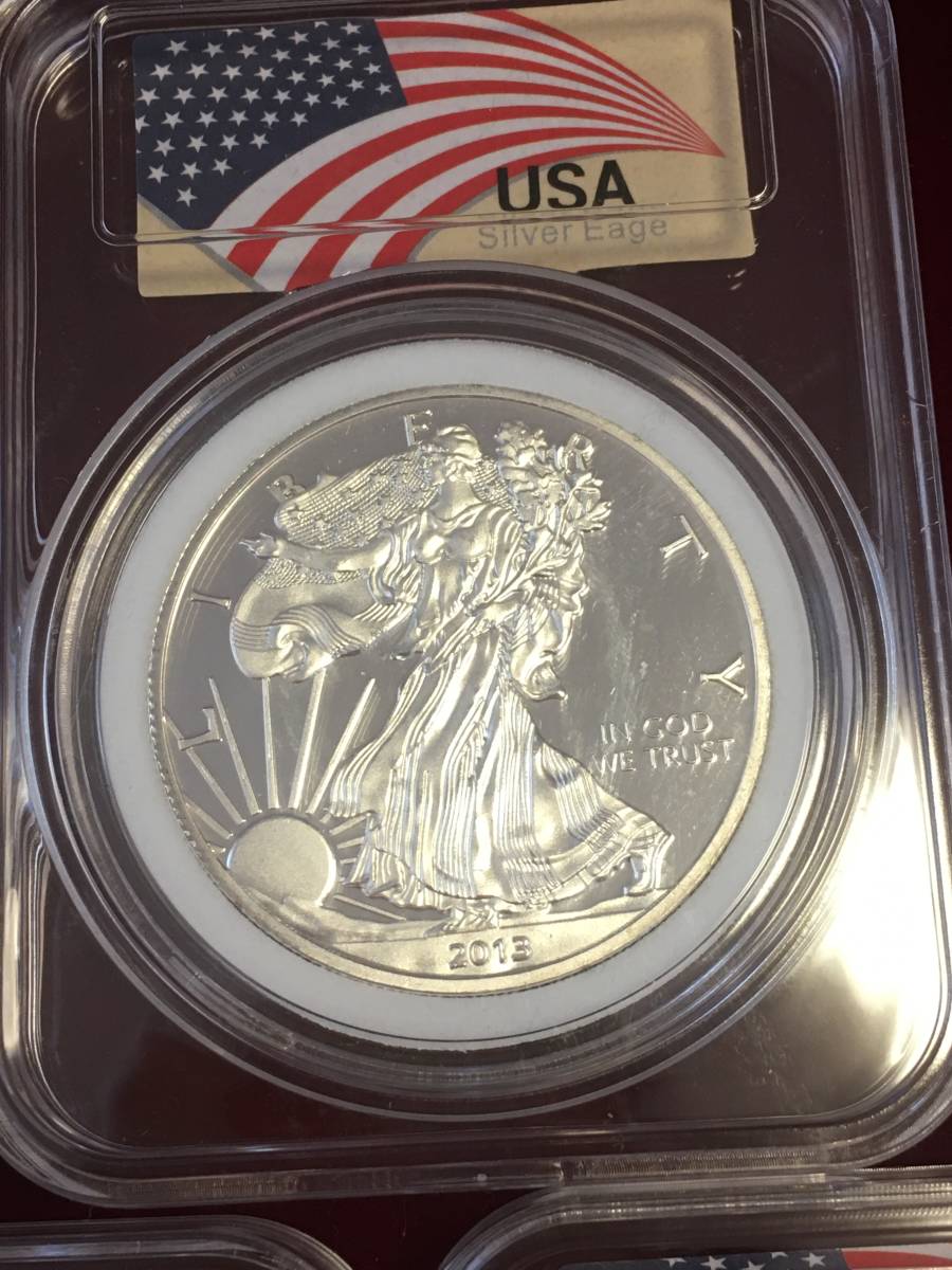 ZX2) America walking Liberty Eagle gold coin, silver coin, gold silver 2 color coin case entering 5 sheets summarize . hawk 